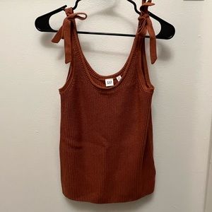 Gap Tie Strap Knit Tank Top (Burnt Orange) - S Petite